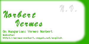 norbert vermes business card